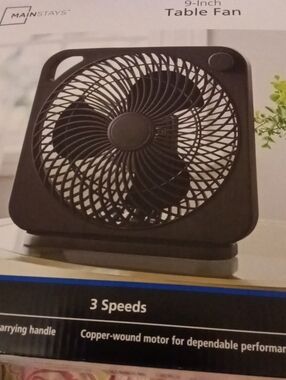 Mainstays Black 9-Inch Table Fan